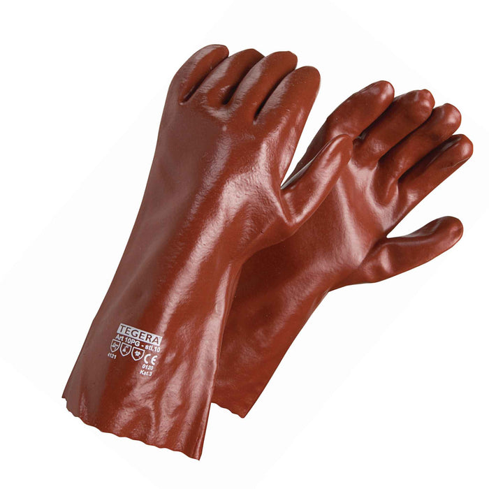 Red PVC Chemical Glove - The Co-op