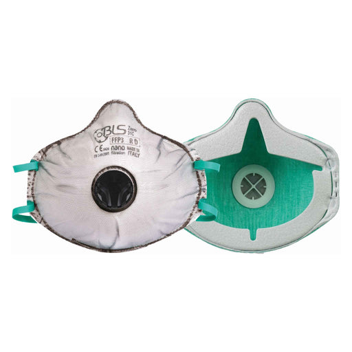 Dust Mask with active carbon layer green white black gasket - The Co-op