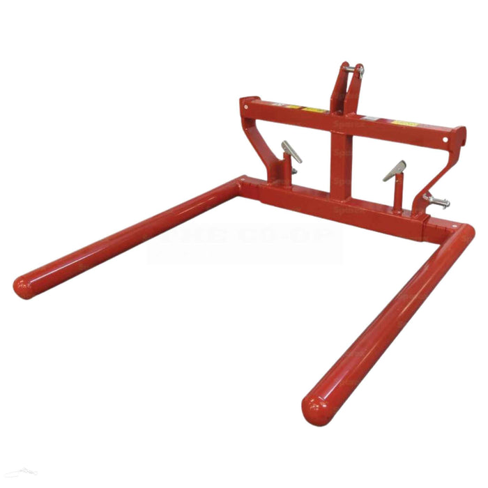 Dual mounting 3PL and Euro Hitch Round Bale Frame