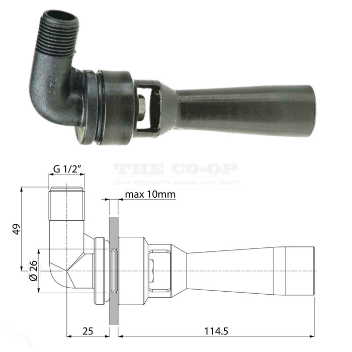 Agitator Vent 6In Elbow (ARAG.502010)
