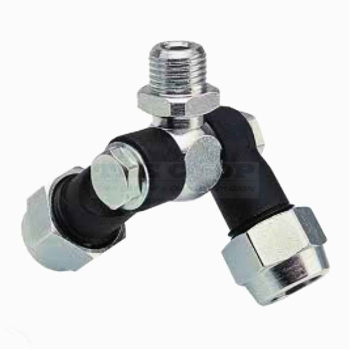 Braglia Swivel Nozzle Double 1/4 Inch BSPM Includes Caps 264.612.171