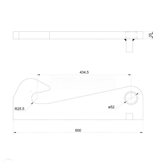 Loader Bracket (Pair), Replacement for: Claas dimensions