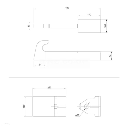 Loader Bracket (Pair), Replacement for: Merlo dimensions