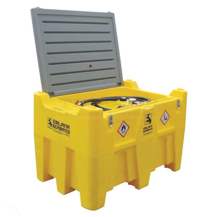 12 volt Diesel CARRYTANK® 440L with cover lid open