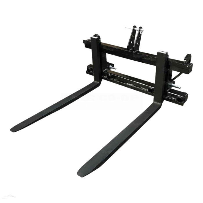 Pallet Fork, Cat. 1-2 3PL and EURO Hitch -  1000Kg 4