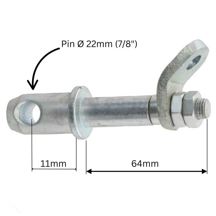 Stabiliser bar attaching pin
