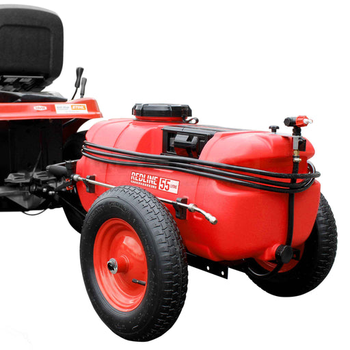 Silvan Rechargeable 55 Litre sprayer behind Ride on lawn mower