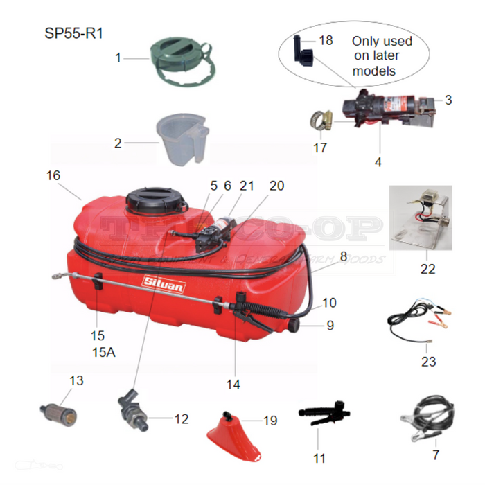 SP55-R1 55lt Redline Sprayer with 381-35 pump