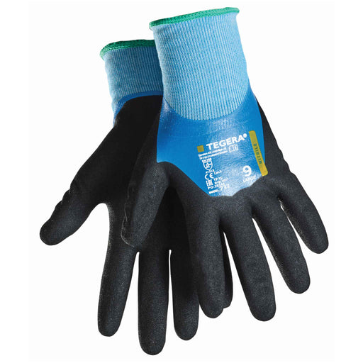 TEGERA Nitrile work gloves Blue/Black- The Co-op