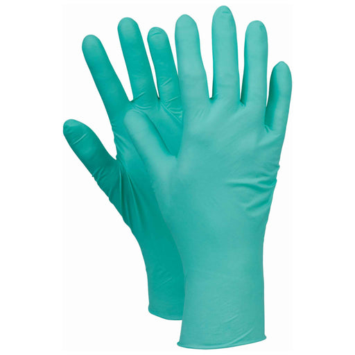Box 100 disposable splash chemical resistant gloves green - The Co-op
