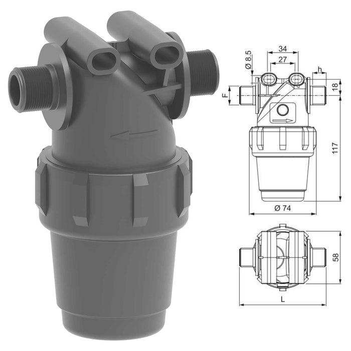 3/4" pressure line filter image