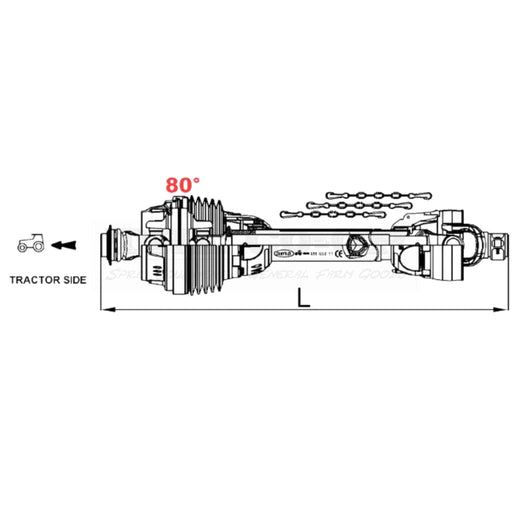 PTO SHaft Dimensions image