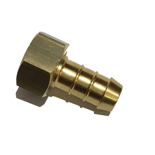 Brass threaded 1/2" bsp nut with 13mm hose barb connection BR.162.1502.3
