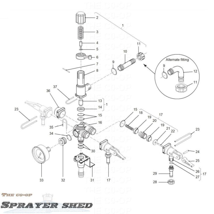 Silvan Comet Control Valve Spare replacement parts - THE CO-OP