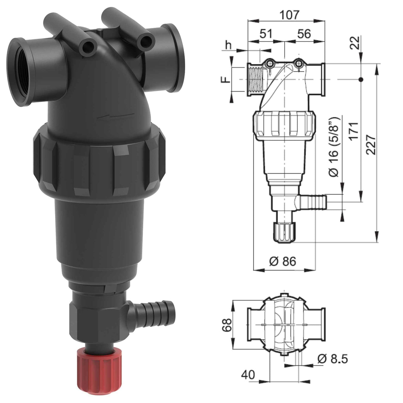 Image of ARAG self cleaning pressure line filter 32441435