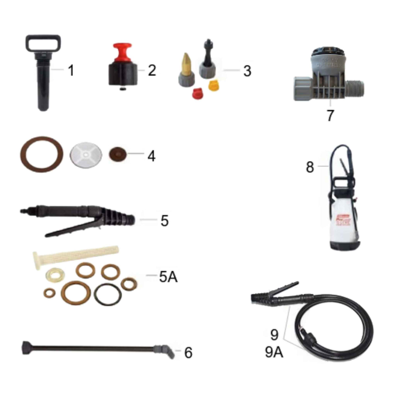 Silvan Selecta Pump Up Sprayer & Backpack Sprayer Spare Parts