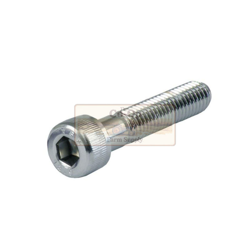 A silver metal hex socket screw with a threaded shank, shown on a plain white background with a faint watermark.