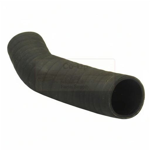 Black rubber hose on a white background