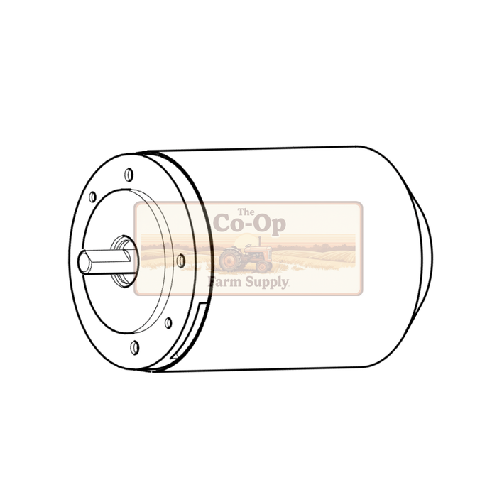 Motor with 'The Co-Op Farm Supply' label on a white background