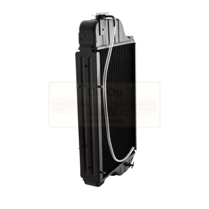 Black radiator on a white background