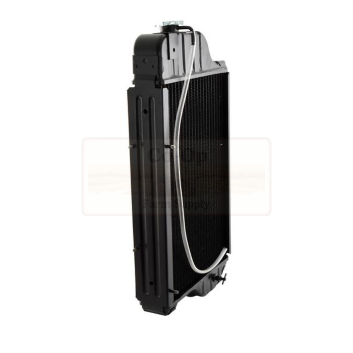 Black radiator on a white background