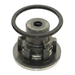 Mechanical component with black and silver finish on a white background