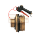 Spray gun and brass adaptor with O'Ring  on a white background