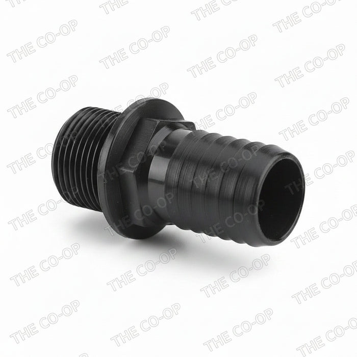 THREADED HOSE FITTING ON WHITE BACKGROUND