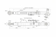 Technical drawing of a mechanical component on a white background