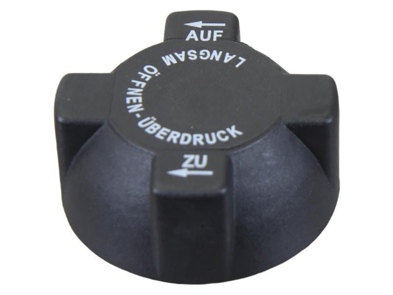 Radiator Cap – 0.1 bar, Black Plastic, 48mm | Suitable for Deutz-Fahr Agrotron