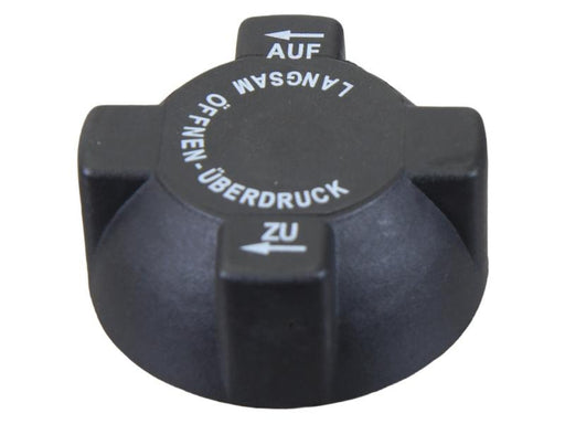 Radiator Cap – 0.1 bar, Black Plastic, 48mm | Suitable for Deutz-Fahr Agrotron