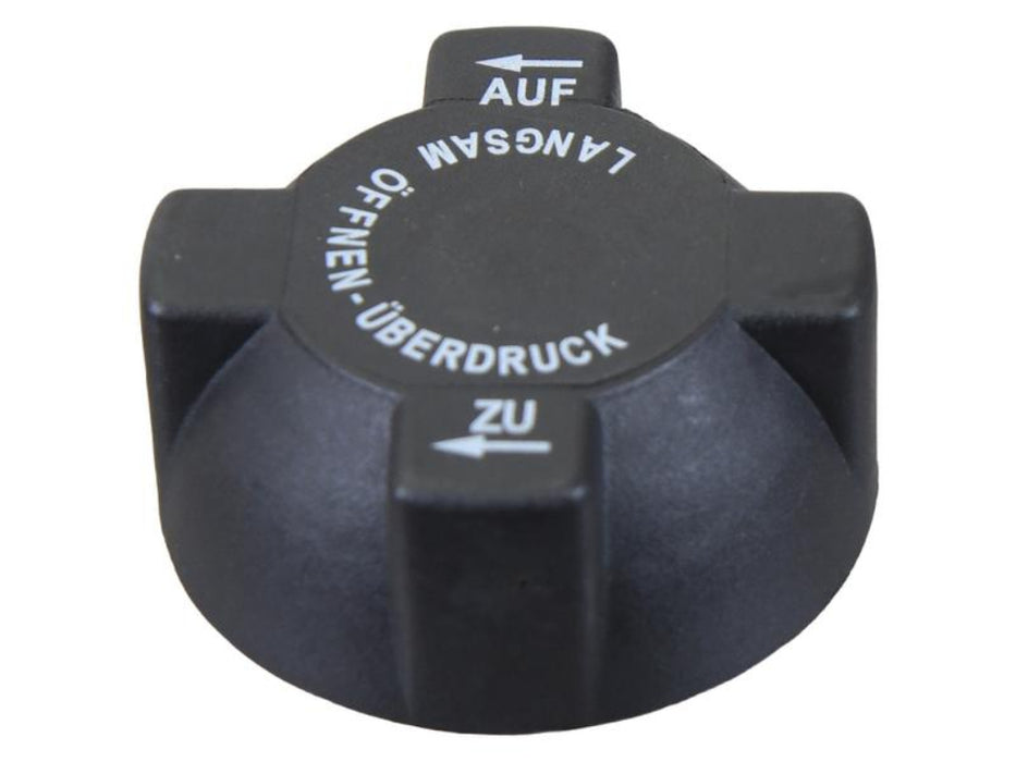 Radiator Cap – 0.1 bar, Black Plastic, 48mm | Suitable for Deutz-Fahr Agrotron