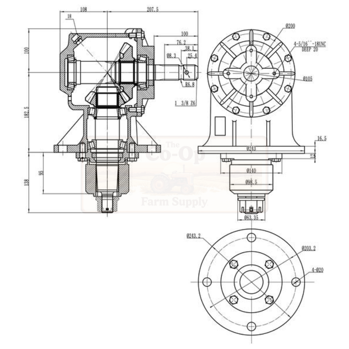 schematic with dimensions