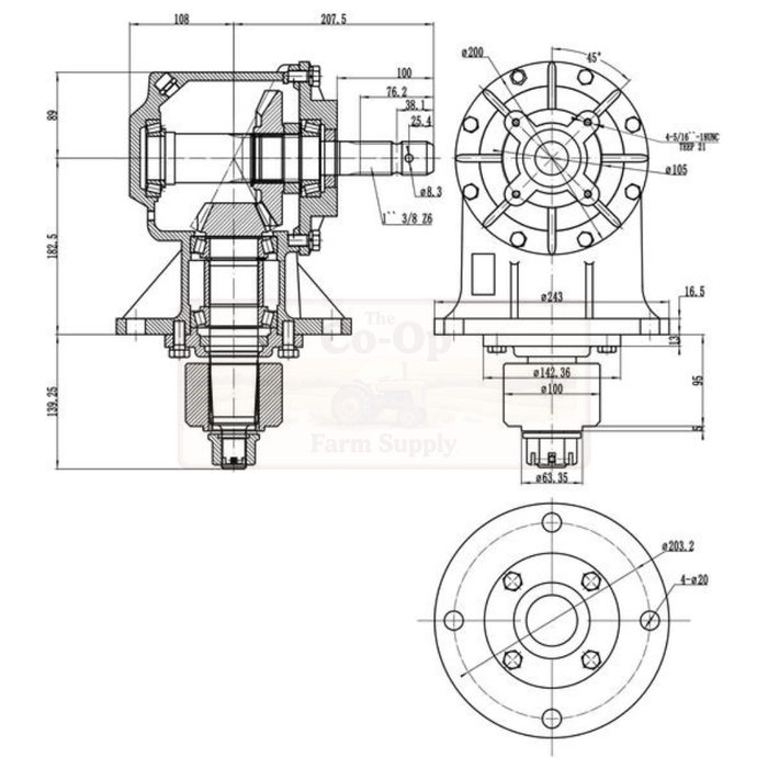 schematic with dimensions