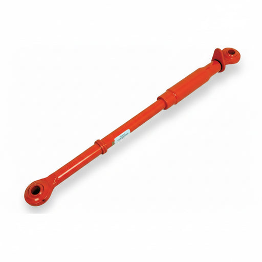 Orange metal control arm on a white background