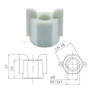 Salvarani 8mm Foam marker white plastic hose nut dimensions