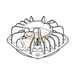 Technical drawing of a mechanical component on a white background