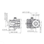 Bertolini PA330 &PA 430 Gearbox for 3/4" keyed shaft engine dimensions