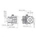 Bertolini PA330 &PA 430 Gearbox for 3/4" keyed shaft engine dimensions