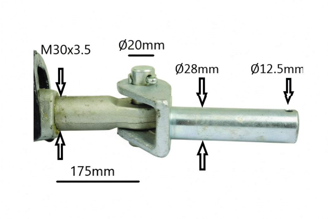 Automatic Bar Hole Stabiliser 19mm Ball End, Pin Ø28mm | Case IH / Ford New Holland & Steyr