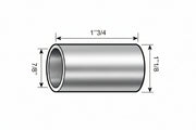 Measurement diagram of a cylindrical object with dimensions labeled.