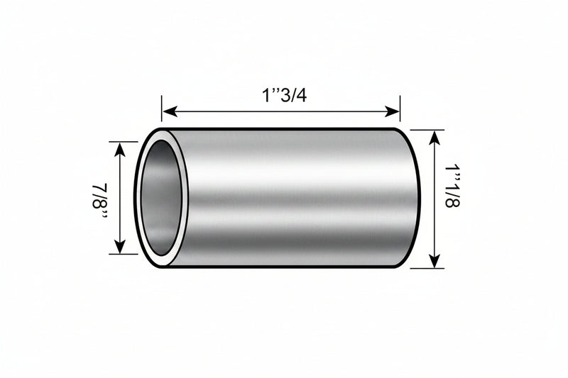 Measurement diagram of a cylindrical object with dimensions labeled.