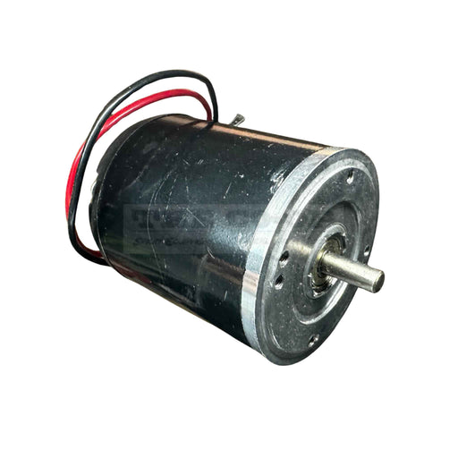 DC motor with wires on a white background