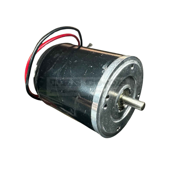 DC motor with wires on a white background