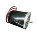DC motor with red and black wires on a white background