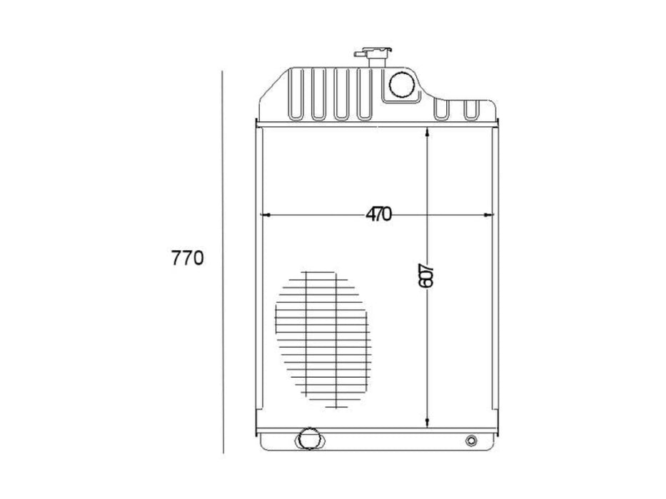 Radiator – Suitable for Massey Ferguson 698, 698T, 699, 1004, 1004T & Sparex