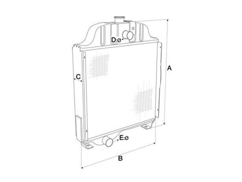 Radiator – Suitable for Massey Ferguson 698, 698T, 699, 1004, 1004T & Sparex