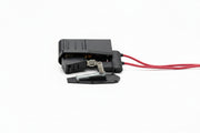 Electrical components on a white background