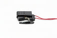Electrical components on a white background