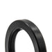 Black rubber seal on a white background